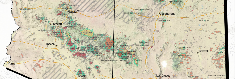 Map: Southwest Fires Image (1909-2021)